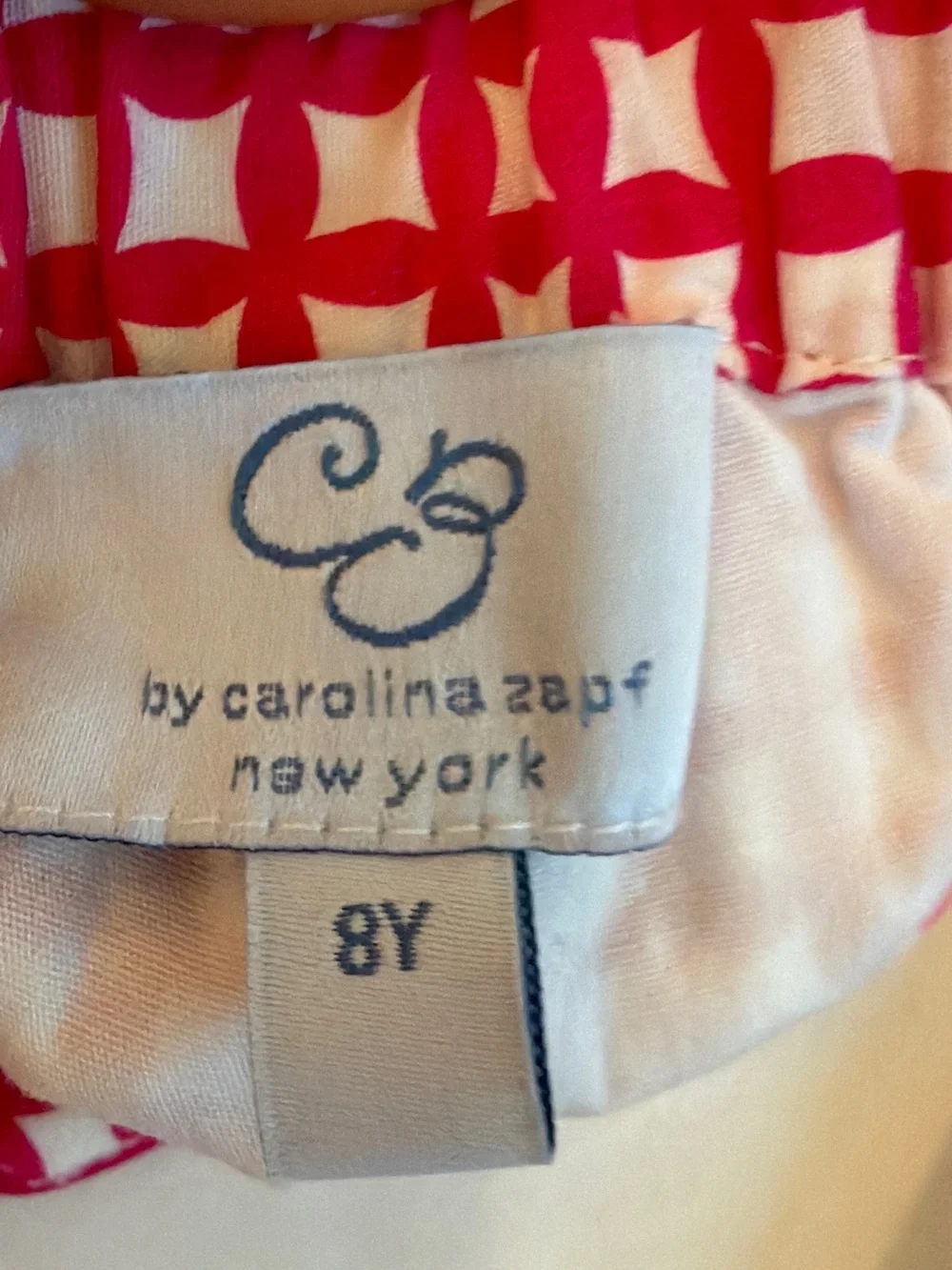EUC Carolina Zapf Girls white Pima top and pink shorts size 8